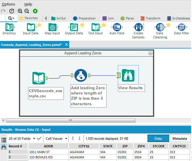 Append Leading Zeros Browse