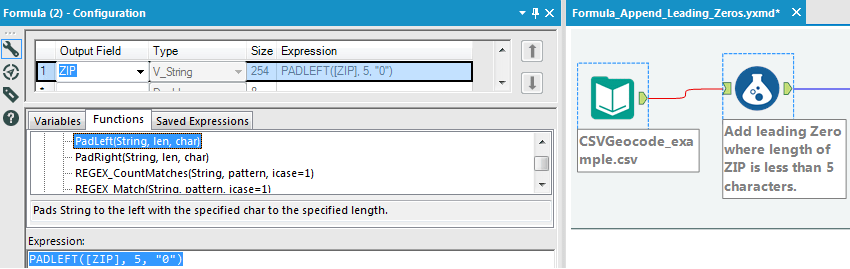 Append Leading Zeros Formula